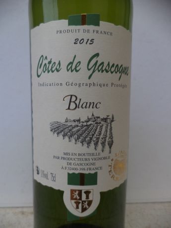 Photo d'une bouteille de L'Ame du Terroir Vin de pays des Côtes de Gascogne