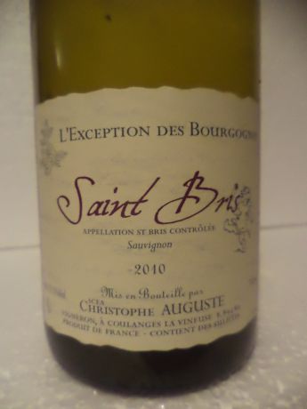 Photo d'une bouteille de L'Exception des bourgognes Saint-Bris