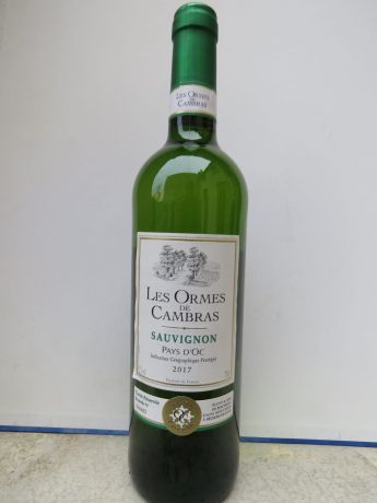 Photo d'une bouteille de Les Ormes de Cambras Vin de pays d'Oc