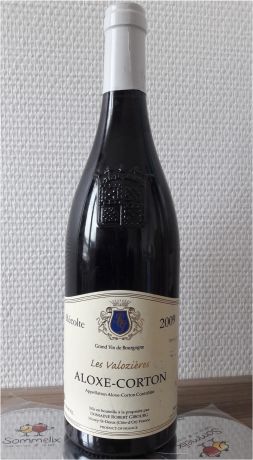 Photo d'une bouteille de Les Valozières Aloxe-Corton