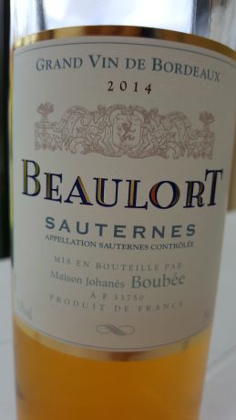 Photo d'une bouteille de Maison Johanès Boubée, Beaulort Sauternes