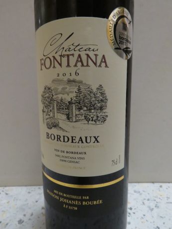 Photo d'une bouteille de maison Johanès Boubée Bordeaux