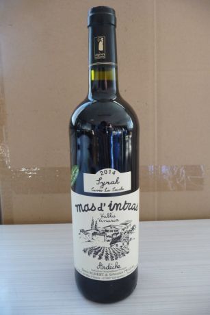 Photo d'une bouteille de Mas d'Intras Vin de pays des Coteaux de l'Ardèche