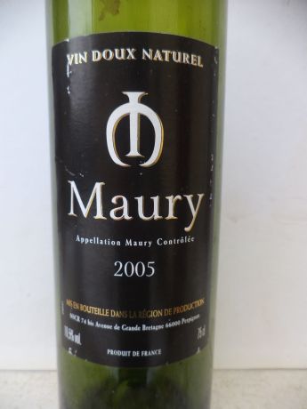 Photo d'une bouteille de NSCR Perpignan Maury