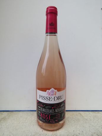 Photo d'une bouteille de pisse-dru Beaujolais