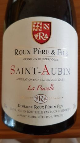 Photo d'une bouteille de Roux Père et Fils Saint-Aubin