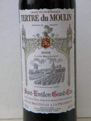 Photo d'une bouteille de Tertre du Moulin Saint-Emilion-Grand-Cru