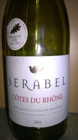 Photo d'une bouteille de Serabel Côtes-du-Rhône