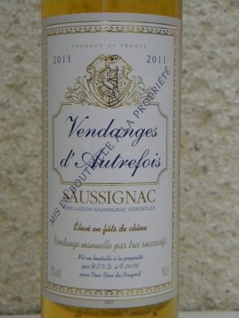 Photo d'une bouteille de Vendanges d'Autrefois Saussignac