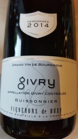 Photo d'une bouteille de Vignerons de Buxy Givry
