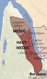 carte de bordeaux rive gauche haut-médoc