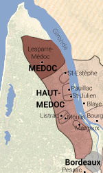 carte de bordeaux rive gauche médoc